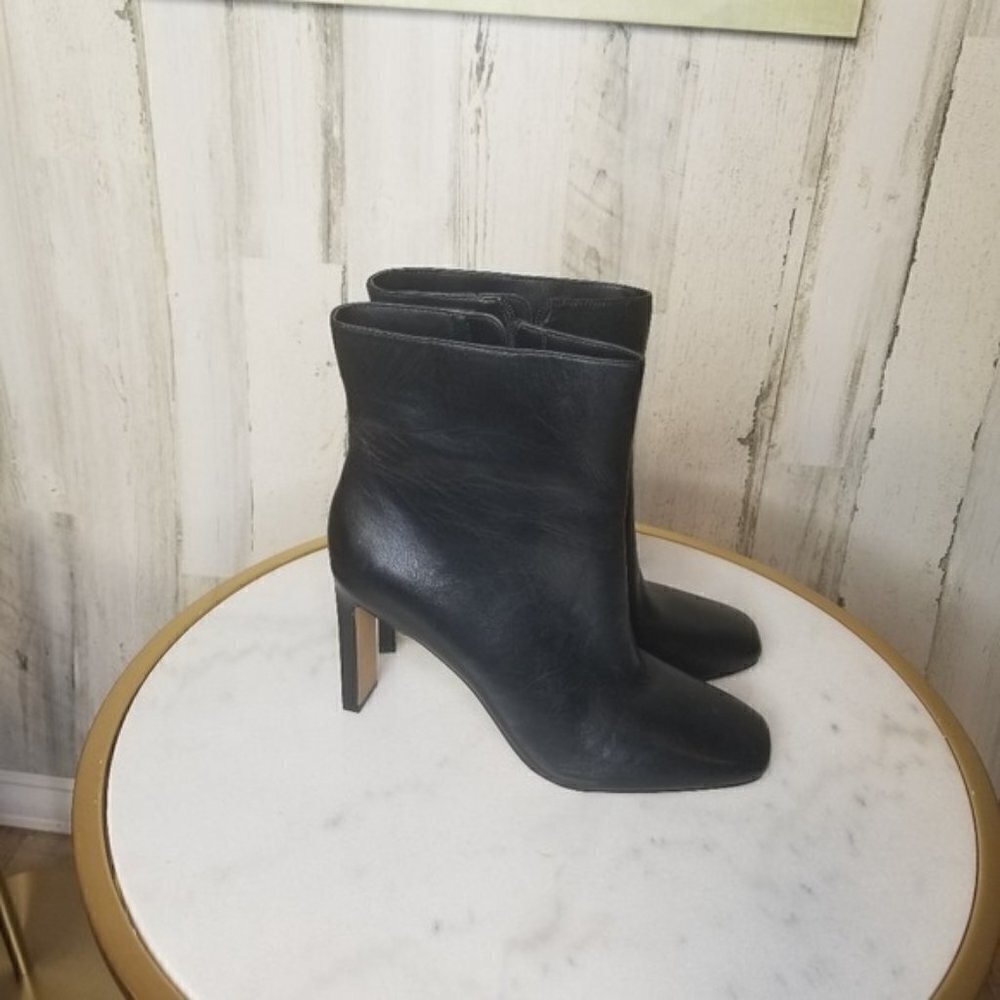 INC International Concepts Women's Viana Dress Booties Black Leather 10M - Picture 2 of 6